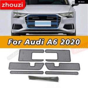 アウディ A6 2020 カーアクセサリー ステンレス フロント グリル インサートネット抗害虫 防塵 ゴミ防止インナーカバー ネット
