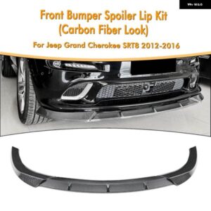 ジープ グランド チェロキー SRT8 2012-2016 フロント バンパー スポイラー リップカーボンルック/グロスブラック下半身スプリッター プロテクター キット
