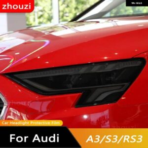 アウディ ヘッドライト フィルムクリアスモークブラック デカール ステッカー A3 S3 RS3 8Y 2021 2022 S ラインスポーツバック 2014-ON
