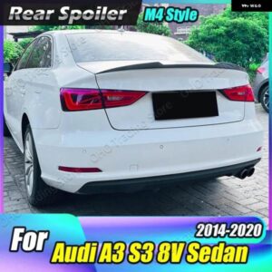 アウディ A3 S3 8V セダン 2014-20 リア トランク スポイラー リア スポイラー リップルーフ スポイラー スプリッター ウイング