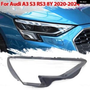 アウディ ヘッドライト カバー ランプ シェード ヘッドランプ クリア レンズ カバー 高輝度シェルカバー A3 S3 RS3 8Y 2020-24