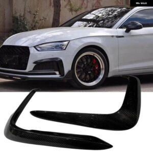 アウディ A5 S5 SLINE セダン 17-19 フロント バンパー サイド エアベント フードランプアイブロウカバー カーボン フォグライト インテーク スポイラー