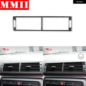アウディ カーセンター 空調 ベント アウトレット フレーム トリム カーボン ステッカー カーアクセサリー A4 S4 B7 2005 2006 2007 2008