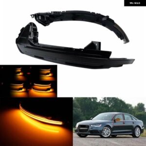 アウディ 2PC A6 C7 S6 RS6 オールロード LED ダイナミックウィンカー ライト フラッシャー 流れる水ウインカー フラッシュライト 4G5949101A