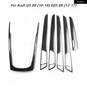 アウディ Q5 8R 2010-18 SQ5 8R 13-17 アクセサリー カーボン スタイル 室内 装飾 センター コンソール ドア インテリア ステッカー ABS