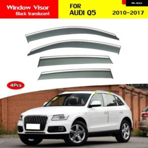 アウディ Q5 8R 2009-2017 アクセサリー フロントガラス ブライトストリップウィンド ディフレクター バイザー レインガードドアバイザー ベント シェード
