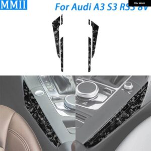 アウディ A3 S3 RS3 8V 2013-2019 カーボンセンター コンソール ギア シフト 両側カバー インテリア アクセサリー ステッカー