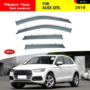 アウディ Q5L 2018- アクセサリー ステンレス ブライト ストリップ ウィンド ディフレクター バイザー レインガード ドア バイザー ベント シェード