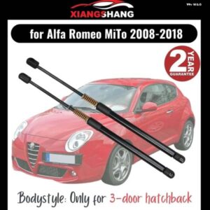 アルファロメオ 2個 リアテールゲート ダンパー MITO 2008-2018 タイプ 955 3 ドア ハッチバック スプリング トランク ブーツ ガスストラットリフト