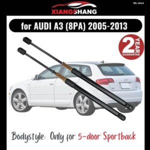 アウディ 2個 リアテールゲート ダンパー A3 8P 5 ドアスポーツバック 2004-2013 スプリング トランク ブーツ ガスチャージガスリフト サポート 付き