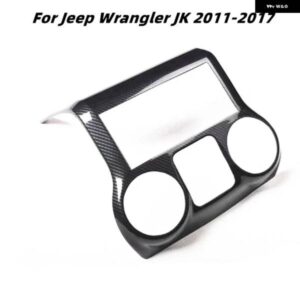 ジープ カーナビゲーション コントロール パネル デコレーション ステッカー ラングラー JK 2011-2017 アクセサリーカーボン スタイリング モールディング