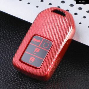 2 3 4 ボタン キーケースカバー シェル FOB ホンダ アコード シビック CRV HRV パイロットフィットフリードオデッセイヴェゼル 2018-2022 - red4