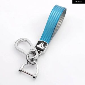 ジープ 3 5 ボタン キーケースカバー RENEGADE コンパスグランドチェロキー クライスラー 300C ラングラー ダッジ キーホルダー - blue chin