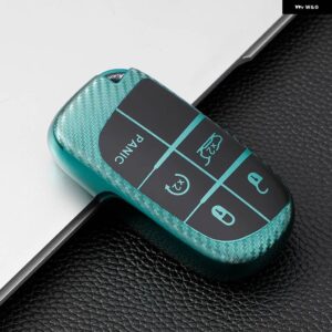 ジープ 3 5 ボタン キーケースカバー RENEGADE コンパスグランドチェロキー クライスラー 300C ラングラー ダッジ キーホルダー - green5