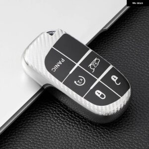 ジープ 3 5 ボタン キーケースカバー RENEGADE コンパスグランドチェロキー クライスラー 300C ラングラー ダッジ キーホルダー - Silver5
