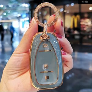 シボレー TPU リモートキーケースカバー オニックスエクイノオーランドクルーズスパークソニックカマロボルトボルト トラック スマリブブレザートラ - 3　btn　grey　keyring