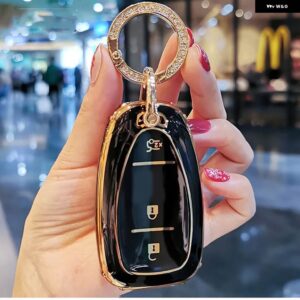 シボレー TPU リモートキーケースカバー オニックスエクイノオーランドクルーズスパークソニックカマロボルトボルト トラック スマリブブレザートラ - 3　btn　black　keyring