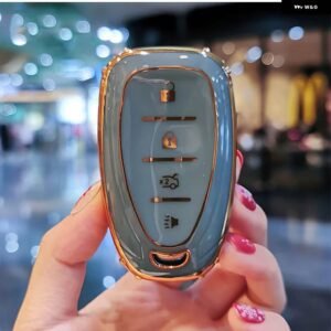 シボレー TPU リモートキーケースカバー オニックスエクイノオーランドクルーズスパークソニックカマロボルトボルト トラック スマリブブレザートラ - 4　btn　grey　shell
