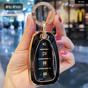 シボレー TPU リモートキーケースカバー オニックスエクイノオーランドクルーズスパークソニックカマロボルトボルト トラック スマリブブレザートラ - 4　btn　black　keyring