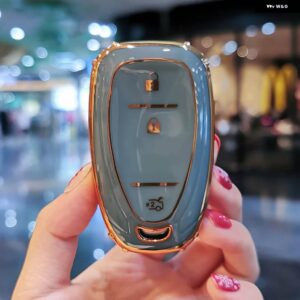シボレー TPU リモートキーケースカバー オニックスエクイノオーランドクルーズスパークソニックカマロボルトボルト トラック スマリブブレザートラ - 3　btn　grey　shell