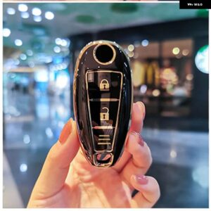 ソフト TPU 車リモートキー FOB シェルカバー ケース スズキ VITARA スウィフトイグニスキザシ SX4 バレーノ ERTIGA 2016-19 - A black shell