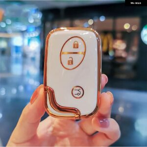 TPU キーケースカバー レクサス IS250 CT200 CT200H RX270 RX350 RX450 2 3 ボタン リモコンキーホルダー キーリングシェル - white shell