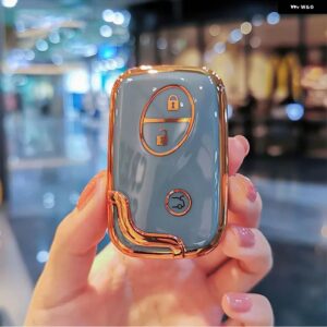 TPU キーケースカバー レクサス IS250 CT200 CT200H RX270 RX350 RX450 2 3 ボタン リモコンキーホルダー キーリングシェル - grey shell