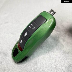 キーケースシェルマンバグリーン ポルシェ マカン カイエン パナメーラ タイカンケイマンボクスター 718/911 FOB リモートカバー ABS キー - old version