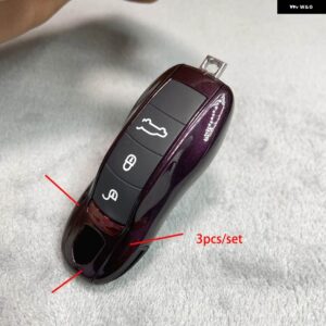 キーケースパープルクリスタル ポルシェ 718 911 パナメーラ カイエン マカン ボクスターケイマンキーシェルカバー リモコン FOB 交換 - old version