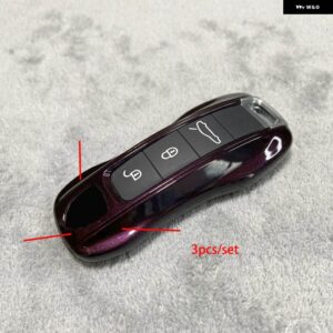 キーケースパープルクリスタル ポルシェ 718 911 パナメーラ カイエン マカン ボクスターケイマンキーシェルカバー リモコン FOB 交換 - new version