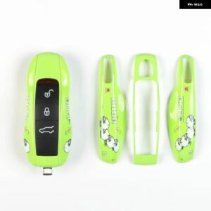キーケースカバー シェル羊 ポルシェ 718 911 パナメーラ カイエン マカン ボクスターケイマンリモコン FOB 交換 - old version