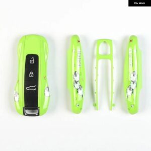 キーケースカバー シェル羊 ポルシェ 718 911 パナメーラ カイエン マカン ボクスターケイマンリモコン FOB 交換 - new version