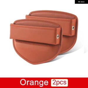 ジープ グランドチェロキー WK2 2011-20 カーシート 隙間スロット収納ボックス バッグ カバー ケース - Orange 2PCS