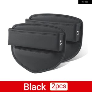 ジープ グランドチェロキー WK2 2011-20 カーシート 隙間スロット収納ボックス バッグ カバー ケース - Black 2pcs