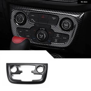 ジープ コンパス 2017-20 ABS クローム インテリア カースタイリング 空調調整スイッチ カバー トリム - carbon fiber