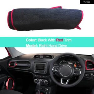 ジープ レネゲード 2014-2019 2020 LHD RHD ラグ 2 層ダッシュボード カバー ケープシェード パッド サンシェード パッド - RHD red