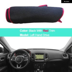 ジープ 2 層ダッシュボード カバー コンパス 2017-20 LHD RHD 自動サンシェード ダッシュボード カバー - LHD red