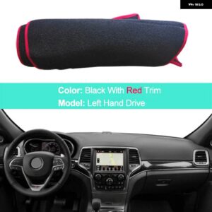 ジープ グランドチェロキー WK2 2011 - 2020 LHD RHD 2 層ダッシュボード カバー ケープラグ シェード パッド プロテクター - LHD red