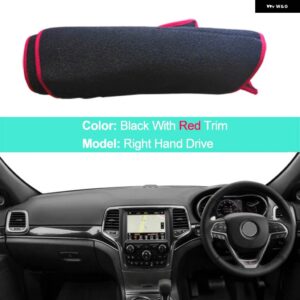 ジープ グランドチェロキー WK2 2011 - 2020 LHD RHD 2 層ダッシュボード カバー ケープラグ シェード パッド プロテクター - RHD red