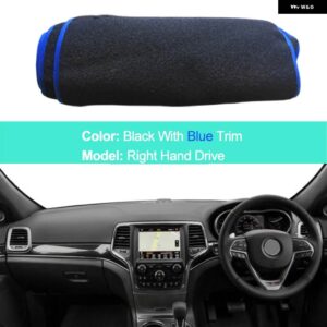 ジープ グランドチェロキー WK2 2011 - 2020 LHD RHD 2 層ダッシュボード カバー ケープラグ シェード パッド プロテクター - RHD Blue