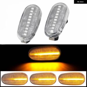 アルファロメオ 水戸 955 147 GT 937 フィアット ブラボー 2 ダイナミック LED サイド マーカーライト 矢印ウィンカー 点滅ウインカーランプ 2個 - Dynamic Crystal