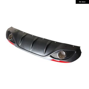 アルファロメオ PP リアバンパー ディフューザー リップスポイラー ジュリアセダン 4 ドア 2016-2020 クアドリフォリオ TI 車リア ディフューザー 排気ヒント - With Reflectors
