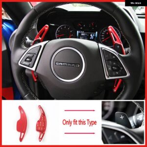 シボレー カマロ ZL1 LT1 RS SS 2016 + カマロ MK6 コンバーチブルステアリング ホイールのシフトパドル 延長カー - red