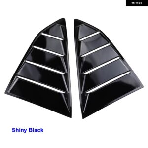 シボレー ブラック/光沢/カーボンリアクォーターウィンドウ ルーバーファイバースポイラー パネル カマロ 2016-22 ABS ステッカー 2 - Shiny　Black