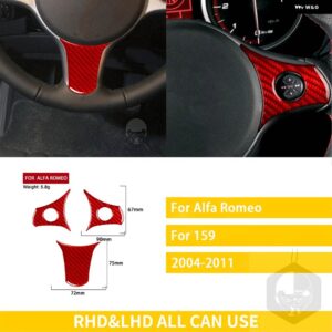 アルファロメオ 159 38292 カーボンカー インテリア ステアリング ホイールパネル ステッカー - Steer wheel Set
