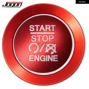 ジープ コマンダーラングラーグランドチェロキー エンジン スタートストップボタン カバー 点火リングカバー トリム ステッカー - Red 2pcs