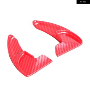 ジープ カーボンステアリング ホイールのシフトパドル 拡張シフタートリムカバー 延長 グランドチェロキー ダッジ SRT - Carbon Red