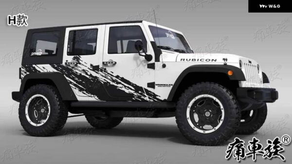 ジープ オフロード外観 ステッカー ラングラー JK JL 車体ガーランド ステッカー に適合 - Color　Name
