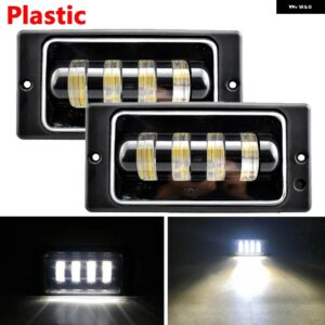 シボレー 2X フォグランプ LADA 2110 -2117用 KAMIZ用 NIVA VAZ 2114 バン プラスチック LED DRL ドラ - plastic-white