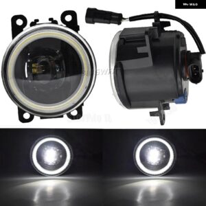 ジープ 4 スタイル フォグランプ レネゲード 2015-18 フロントバンパー LED フォグ ドライビングランプ H11 エンジェルアイ DRL 付き - lens-angel　eye
